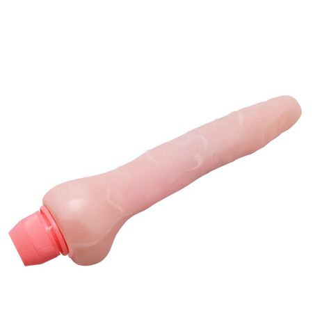 Телесный гнущийся вибратор Sensual Spin - 19,3 см.